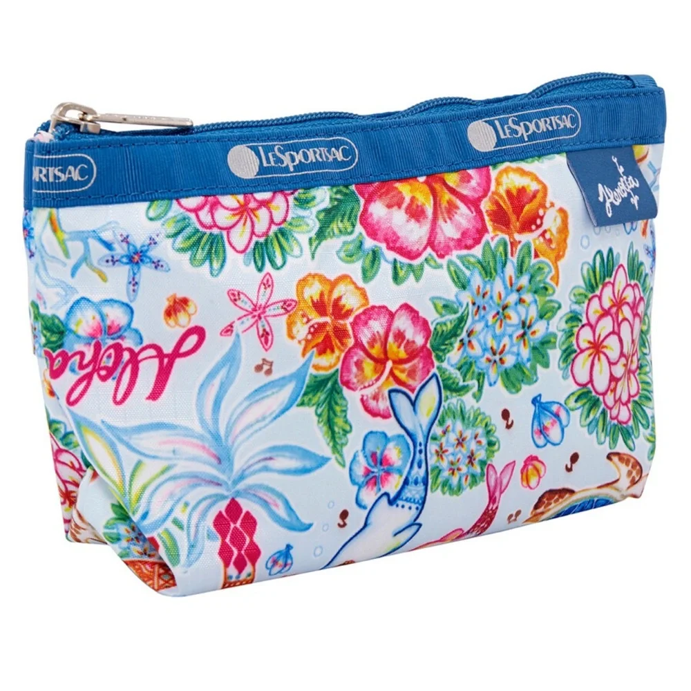 LeSportsac Heroocca JuJuBe Blue Floral Pouch